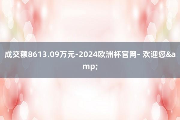 成交额8613.09万元-2024欧洲杯官网- 欢迎您&