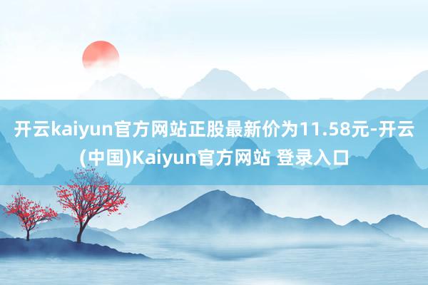 开云kaiyun官方网站正股最新价为11.58元-开云(中国)Kaiyun官方网站 登录入口